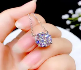 Подвесные ожерелья 5CT Moissanite Super Styles Ladies Party Play 925 Серебряные ювелирные изделия9837191