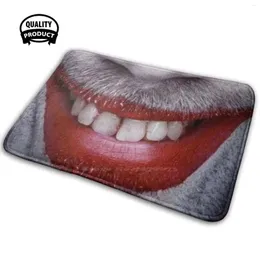 Carpets Beard e batom - Máscara Confortável Tapete da porta Tapete Almofada de tapete engraçado Rosto 19 Stueze Stueve Salvo Snout Laugh