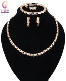Fashion Jewelry Set Bridal Nigeria African beads Jewelry Necklace Bracelet Earring Ring Wedding Jewelry Sets For Women2762823