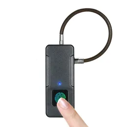 Akıllı Parmak İzi Kilidi USB Şarj Edilebilir Anahtarsız 10 Set Parmak İzleri IP65 Su Geçirmez Hırs Anti Güvenlik Ama Şeridi Kapı Bagajı 240422