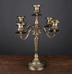 Kerzenhalter 3arms5arms Bronze Metall Hochzeit Candlestick Dekoration Kerzenständer Leichthalter für Wohnkultur5134436