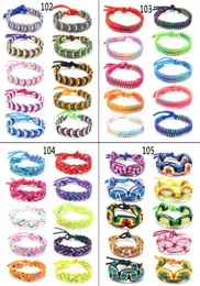 10pcs handgefertigt farbenfrohe nepal gewebte Freundschaftsarmbänder mit einem Schieberknotenverschluss Unisex einstellbarer Mix Color Random5687979