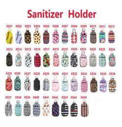 30 ml 103x6cm Party Favor Neoprene Hand Sanitizer Alcohol Soap Bottle Holder med nyckelringar Key Rings9574119