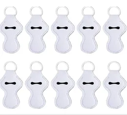 10pcs Party Favor Sublimation Diy Branco em branco Neoprene longos listras Chapstick Holder Keychain7859145