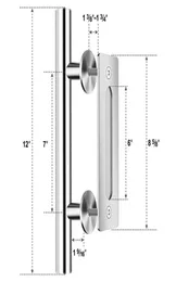 Freeshipping Sliding Doors Sheds 304 Stainless Steel Sliding Barn Door Handle Wood Door Handle Door Handles For Interior Doors Handle2007509