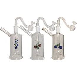 Glasöl Brenner Bubbler Rohr 14 mm männliche Mini -Bongs Percolator Wasserleitungen Shisha Bubblers tragbare Handrauch -Tupfen mehrere Stile recyceln