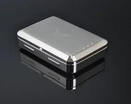 BOX012 Custodia per tabacco portatile ricaricabile in metallo argentato scatola per arrotolare carta smerigliatrice per erbe shisha narghilè bong fornitori6574491