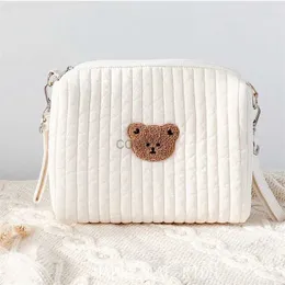 Sacos de fraldas urso bordado carrinho de bebê fraldas saco de penduramento saco de armazenamento de brinquedo mãe e bebê mamãe saco d240429