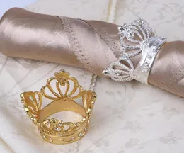 Crown Fackin Ring Metal Crown مع حامل منديل الماس المقلد للمنزل للمنزل Decoration7213178