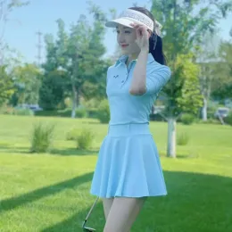 Camicie abbigliamento da golf estate femminile moda traspirante in modo traspirante con la maglietta sportiva ad alta qualità