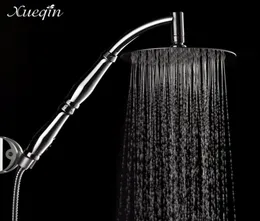 Xueqin Badezimmer 8 Zoll runde Regen Duschkopf Set Edelstahl Wandmontierte Verlängerung Duscharm Wasser HOSE6031239