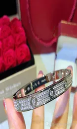 Wedding Engagement Women Bracelet Size 17 Wide Edition Diamond Bangle Bracelet luxe for Designer Banquet Jewelry 3 Colors3785896