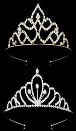 New Mody Crystal Barrettes Bridal Kid Girls Tiaras and Crowns Rhinestones Bandas para mulheres Acessórios para o casamento de noiva1108453