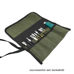 Tool Bag 1PC Multiple Pockets Multi-Purpose Roll Up Tool Bag Oxford Cloth Wrench Pouch Screwdrivers Drills Storage Case Bag Hanging Tool