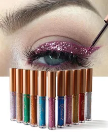 Parıltı Eyeliner Makyaj Parlayan Kozmetik 12 Renkler Parlayan Metalik Eyeliner Sıvı Göz Makyajı Güzellik Aracı 7616352