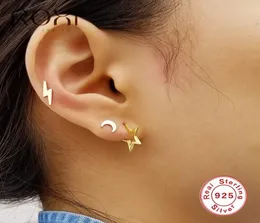 Roxi 925 Sterling Silver Silver STUD for Women Jewelry Hollow Five Pointed Star Earrings Piercing Ear Studs4077683
