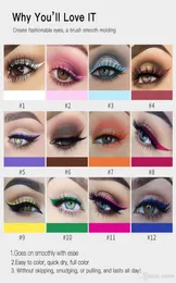 Handiyan Göz Astarı 12 Renk Renkli Eyeliner Uzun Süreli Profezonal Makyaj Mat Eyeliner Sıvı 1 Pakette 12 PCS 60PCS2634758