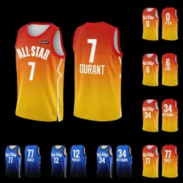 Jam 2023 All-star Basketball Jersey Keven 7 Durant Jayson 0 Tatum Harden Lebron 6 James Devin 1 Booker Onovan 45 Mitchell