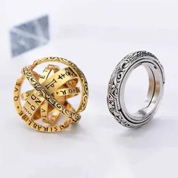 Anelli di banda Astronic B Womens Ring Full Creative Complex Universe Rotating Universe Jewelry 2024 Fashion Mens e Q240429