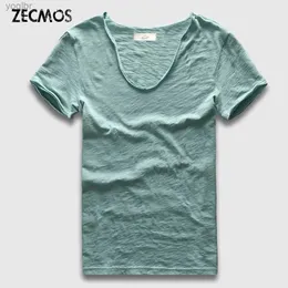 Męskie koszulki Zecmos marka Męska T-shirt Zwykły hip-hopowy moda swobodna xxxl mączka mączka mąki mąki TOP TOP TOP