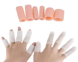 10 Setslot Finger Caps Silikonfingrar Skyddar Gel Finger Sleeves Finger Tubes Cushion och minskar smärta från Corns Blisters1838518