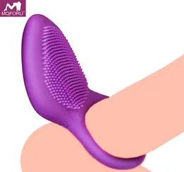 MQFORU Penis Delay Ring Vibrators for Men Women Sex Toys Clitoris Massager Adult Erotic Toy Lasting Vibrating Cock Dildo Rings Y187532356