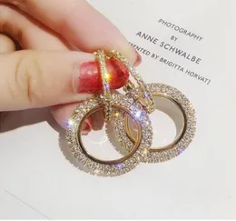 Nuovo design Gioielli creativi Eleganti orecchini di cristallo di alto livello Orecchini per feste di matrimonio in oro e argento per donna GB4944542