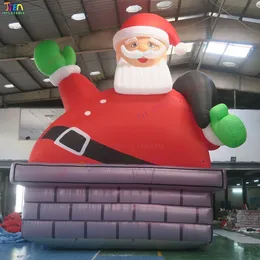 Transporte aéreo gratuito Atividades ao ar livre 12mh (40 pés) Com o ventilador grande inflável Papai Noel Xmas Santa Pai para Modelo de Publicidade de Decoração de Yard