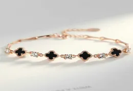 S925 , Four Leaf Clover Female Vibrato Bracelet, Sier Jewelry, Kwai Grass Hand Ornaments3122108