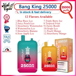 BANG KING 25000パフ使い捨てEタバコ0％2％3％5％メッシュコイル23+23MLポッド650MAH充電式バッテリー