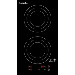 Efficient and Safe Electric Induction Cooktop with 2 Burners and 9 Power Levels - Fast Cooking, Child Lock, Timer, and Touch Control Included