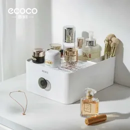 Косметический организатор Ecoco Makeup Organizer Cosmetics Hessure Box с большой емкостью настольные ювелирные украшения ящик для помады офисные канцелярские товары Q240429