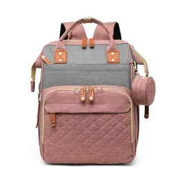 Sacos de fraldas Mochila feminina de grande capacidade de alta qualidade Oxford Ploth Ploth Multi-Pocket Mummy Bag Baby fralper Storage Moda New D240429