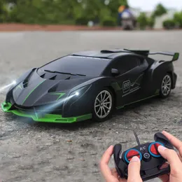 RC Car With Led Light Radio Remote Control Sports Highspeed Drift Boys Toys For Children 240411