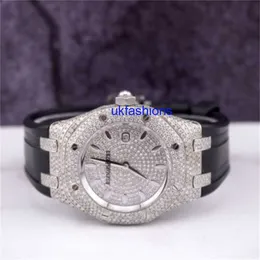 Orologi da polso AP Orologi automatici Audemar Pigue Lady Royal Oak Watch Silver 33mm Diamond da 10ct personalizzati 67651 ° UK12