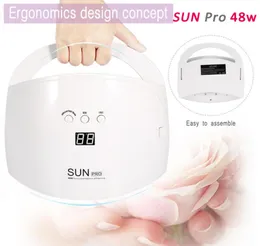 48W Sun Pro Nail Dryer Manicure LAMP Portable LED LED LED LAM LAMP LAMP LAMP POLICAL LAMP مع قاع 30S 60S TIMER LCD Display9097063