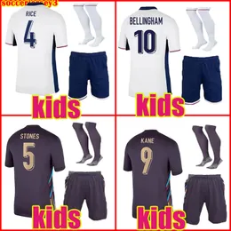 2024 Englands Kids Kit Football Kit Jersey 2025 24 25 Saka Foden Bellingham Rashford England Kane Sterling Grealish National Teem Terts Under Boys Uniforms 33