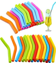 Silikon Straw Dirsek Geniş Paslanmaz Çelik Yeniden Kullanılabilir Kapak OD Saman Suyu Kahve Sütü Çok Molor 6 8mm C0616G043851946