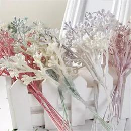 Decorative Flowers 6pcs/lot 14cm Long Stamen Artificial Flower Plants Bouquet Berry Fake DIY Wreat Box Craft For Wedding Home