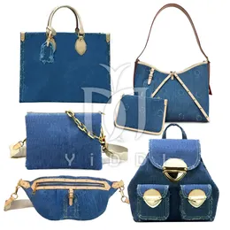 10a denim serisi tasarımcı çantaları jean çanta lüks vintage denim omuz çantaları büyük kapasiteli alışveriş çantaları denim sırt çantası seyahat çantası çapraz bag jean çanta