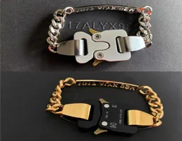 Golden 1017ALYX9SM Buckle Bracelet Men Women 11 Top Quality Openwork Letters Hero Charm Chain Titanium Alyx Bracelet Q071770833452741320