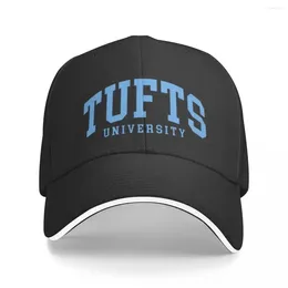 BERETS TUFTS -College Font Cuved Cap Fashion 캐주얼 야구 모자 조절 가능한 모자 힙합 여름 유니탄 모자