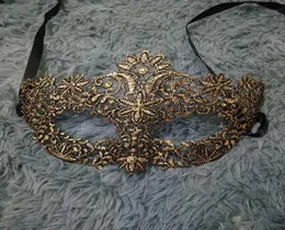 Maschera in maschera in pizzo Donne veneziane Maschera per gli occhi per Halloween Carnival Party Ball Ball Abito Fancy Gold9110892