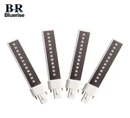 Bluerise 4 parça 365405nm 9W lamba tüpü UV LED tırnak lambası değiştirilmiş LED'ler Çivi için Çift Işık Kaynak Ampul LEACH