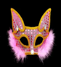 Fox Mask Halloween adesivo Ball Ball Ano Novo Adere Adestes Lobo Mostra de Catwalk Animal Eyemask Presentes 7912025