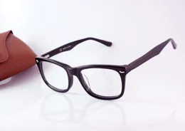 Sälj modegångar ramar märke optiska ramar mensvinnor lyx 5228 svarta receptglasögon 53mm6666524