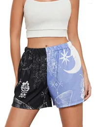 Shorts femininos Mulheres lounge casual Summer elástico cintura sul estampa de pijama sono de fundo para streetwear date date de praia