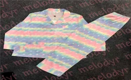 Kvinnors designer pajamas långärmad byxor Ställ in textil mode gradient brev tryck sömnkläder nattkläder5521771