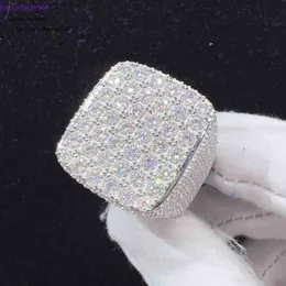 Мода Fine Jewelry VVS Moissanite Iced Out Rings Men Золотые стерлинговые стерлинго