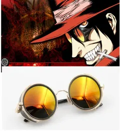 Anime Hellsing Alucard Cosplay Prop Hunter Glasses Orange Sunglasses para homens Mulheres 2205233423357